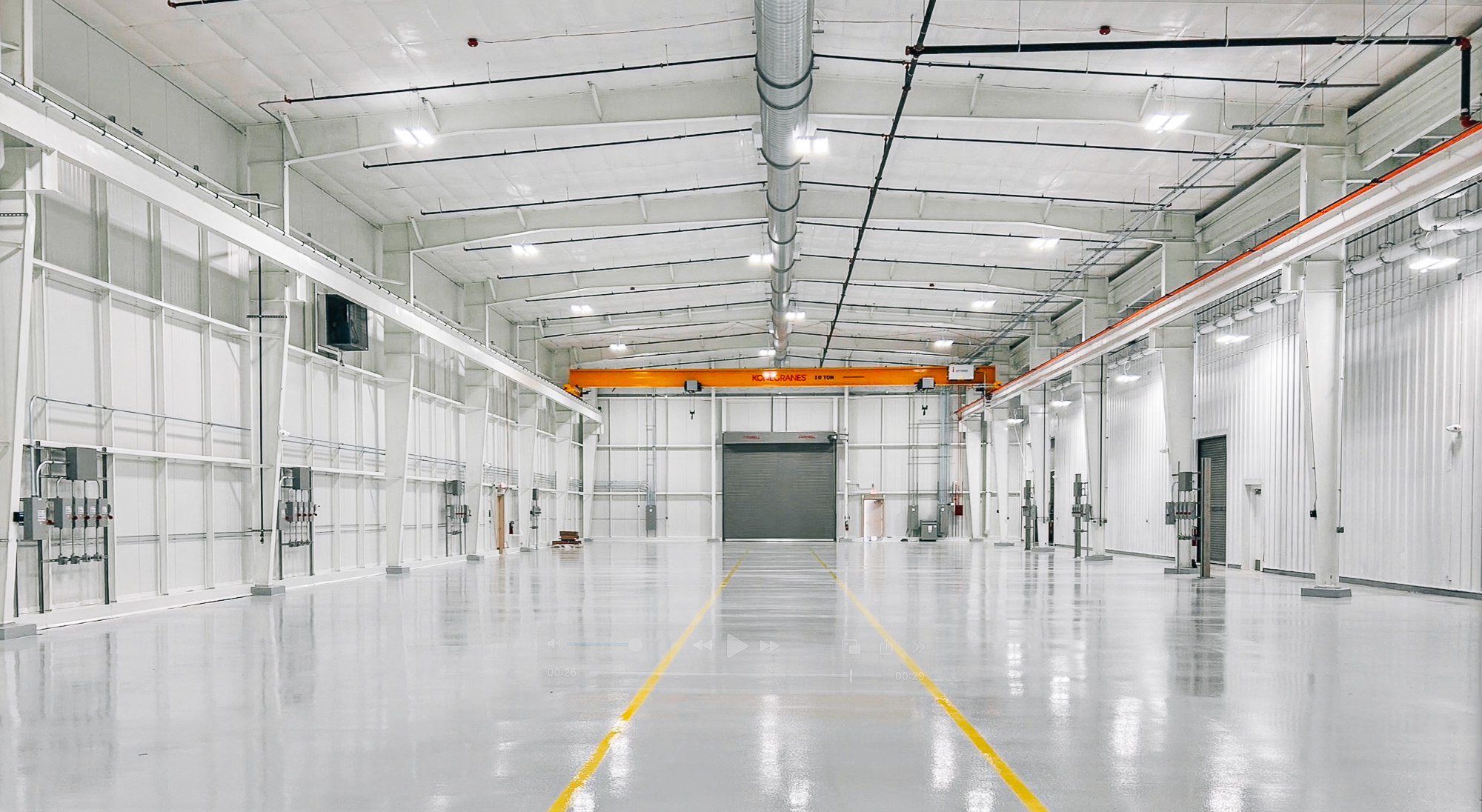 AmeriChem Systems facility expansion new fabrication bay with 10-ton crane