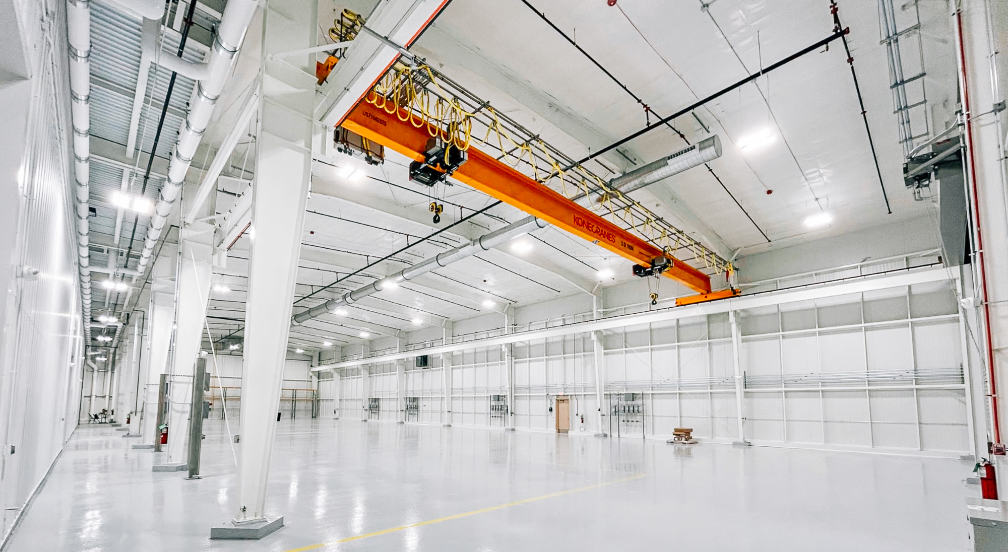 AmeriChem Systems facility expansion new fabrication bay with 10-ton crane